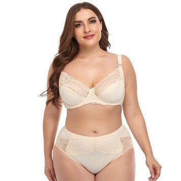 Комплект женского нижнего белья Бежевый 85D/XL ,90D/ХXL WLX1005 фото