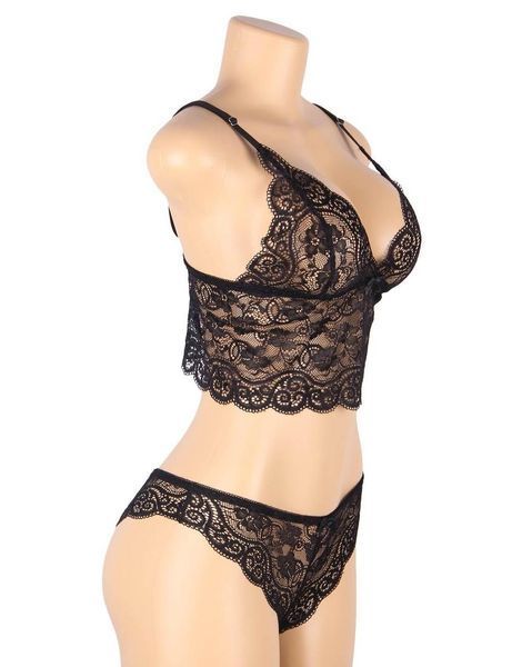 Кружевной комплект тройка (топ+стринги+шорты) XS-6XL. Производство Украина Женское нижнее белье 80900 фото